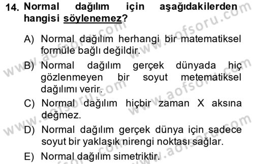 Uluslararası İlişkilerde Araştırma Yöntemleri Dersi 2013 - 2014 Yılı (Final) Dönem Sonu Sınav Soruları 14. Soru