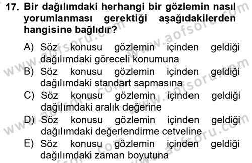 Uluslararası İlişkilerde Araştırma Yöntemleri Dersi 2013 - 2014 Yılı Tek Ders Sınav Soruları 17. Soru