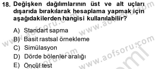 Uluslararası İlişkilerde Araştırma Yöntemleri Dersi 2013 - 2014 Yılı Tek Ders Sınav Soruları 18. Soru