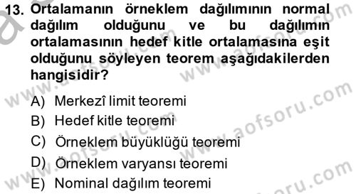 Uluslararası İlişkilerde Araştırma Yöntemleri Dersi 2014 - 2015 Yılı (Vize) Ara Sınav Soruları 13. Soru