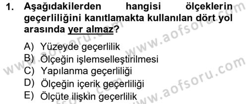 Uluslararası İlişkilerde Araştırma Yöntemleri Dersi 2014 - 2015 Yılı Tek Ders Sınav Soruları 1. Soru