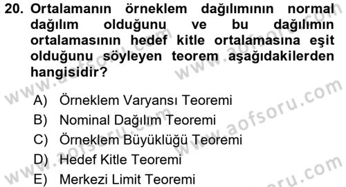 Uluslararası İlişkilerde Araştırma Yöntemleri Dersi 2015 - 2016 Yılı (Vize) Ara Sınav Soruları 20. Soru
