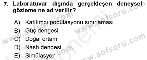 Uluslararası İlişkilerde Araştırma Yöntemleri Dersi 2015 - 2016 Yılı (Vize) Ara Sınav Soruları 7. Soru