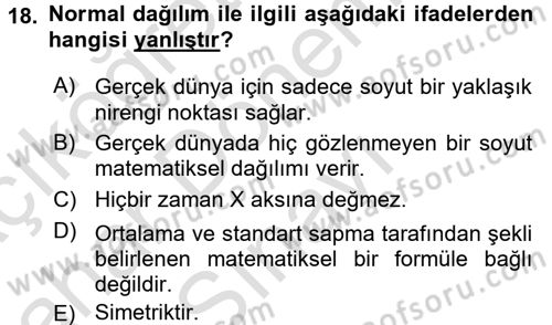 Uluslararası İlişkilerde Araştırma Yöntemleri Dersi 2015 - 2016 Yılı (Final) Dönem Sonu Sınav Soruları 18. Soru