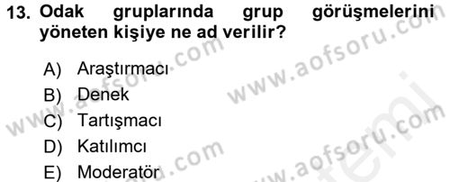 Uluslararası İlişkilerde Araştırma Yöntemleri Dersi 2015 - 2016 Yılı Tek Ders Sınav Soruları 13. Soru