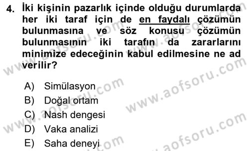 Uluslararası İlişkilerde Araştırma Yöntemleri Dersi 2015 - 2016 Yılı Tek Ders Sınav Soruları 4. Soru
