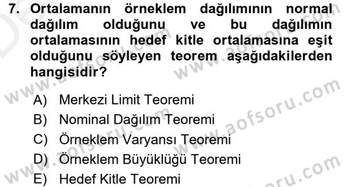 Uluslararası İlişkilerde Araştırma Yöntemleri Dersi 2015 - 2016 Yılı Tek Ders Sınav Soruları 7. Soru