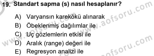 Uluslararası İlişkilerde Araştırma Yöntemleri Dersi 2016 - 2017 Yılı 3 Ders Sınav Soruları 19. Soru