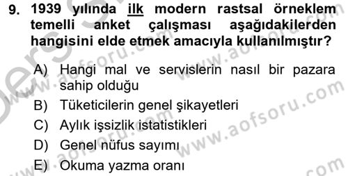 Uluslararası İlişkilerde Araştırma Yöntemleri Dersi 2016 - 2017 Yılı 3 Ders Sınav Soruları 9. Soru