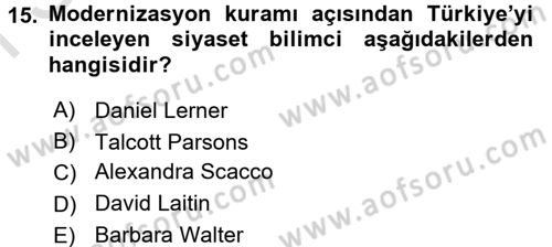 Uluslararası İlişkilerde Araştırma Yöntemleri Dersi 2016 - 2017 Yılı (Final) Dönem Sonu Sınav Soruları 15. Soru
