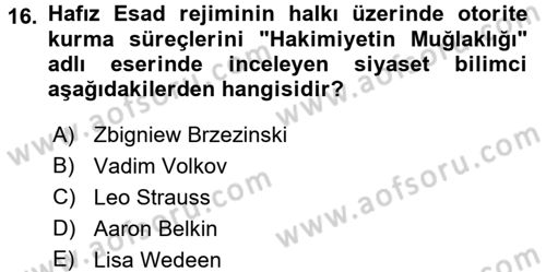 Uluslararası İlişkilerde Araştırma Yöntemleri Dersi 2016 - 2017 Yılı (Final) Dönem Sonu Sınav Soruları 16. Soru