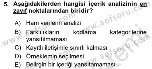 Uluslararası İlişkilerde Araştırma Yöntemleri Dersi 2016 - 2017 Yılı (Final) Dönem Sonu Sınav Soruları 5. Soru