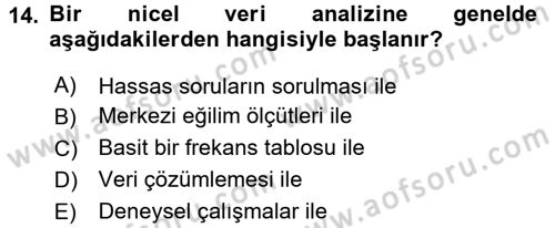Uluslararası İlişkilerde Araştırma Yöntemleri Dersi 2017 - 2018 Yılı 3 Ders Sınav Soruları 14. Soru