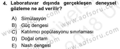 Uluslararası İlişkilerde Araştırma Yöntemleri Dersi 2017 - 2018 Yılı 3 Ders Sınav Soruları 4. Soru