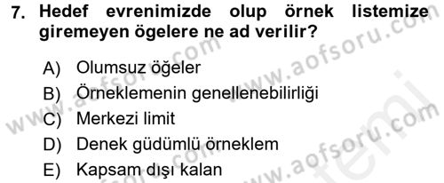 Uluslararası İlişkilerde Araştırma Yöntemleri Dersi 2017 - 2018 Yılı 3 Ders Sınav Soruları 7. Soru