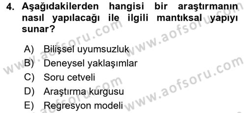 Uluslararası İlişkilerde Araştırma Yöntemleri Dersi 2017 - 2018 Yılı (Vize) Ara Sınav Soruları 4. Soru