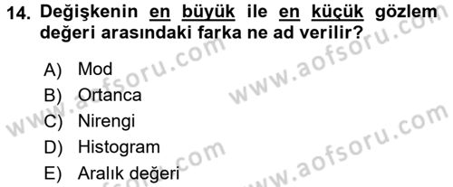 Uluslararası İlişkilerde Araştırma Yöntemleri Dersi 2017 - 2018 Yılı (Final) Dönem Sonu Sınav Soruları 14. Soru