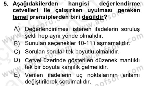 Uluslararası İlişkilerde Araştırma Yöntemleri Dersi 2017 - 2018 Yılı (Final) Dönem Sonu Sınav Soruları 5. Soru