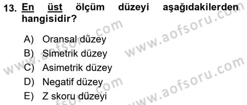 Uluslararası İlişkilerde Araştırma Yöntemleri Dersi 2018 - 2019 Yılı 3 Ders Sınav Soruları 13. Soru
