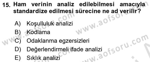 Uluslararası İlişkilerde Araştırma Yöntemleri Dersi 2018 - 2019 Yılı 3 Ders Sınav Soruları 15. Soru