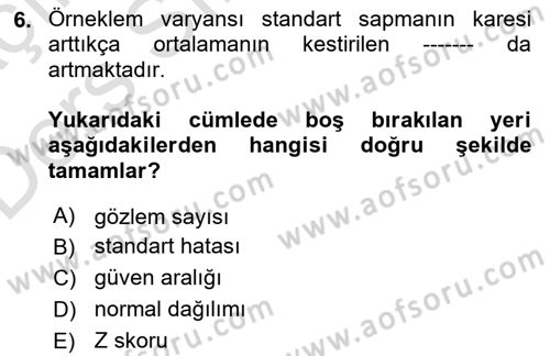 Uluslararası İlişkilerde Araştırma Yöntemleri Dersi 2018 - 2019 Yılı 3 Ders Sınav Soruları 6. Soru
