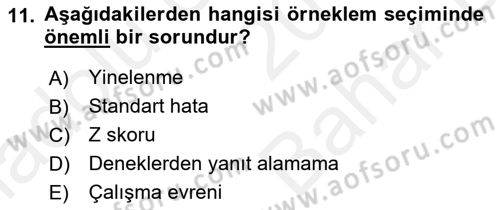 Uluslararası İlişkilerde Araştırma Yöntemleri Dersi 2018 - 2019 Yılı (Vize) Ara Sınavı 11. Soru