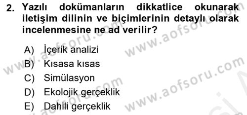 Uluslararası İlişkilerde Araştırma Yöntemleri Dersi 2018 - 2019 Yılı (Vize) Ara Sınav Soruları 2. Soru