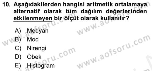 Uluslararası İlişkilerde Araştırma Yöntemleri Dersi 2018 - 2019 Yılı (Final) Dönem Sonu Sınavı 10. Soru