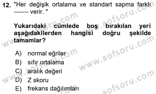 Uluslararası İlişkilerde Araştırma Yöntemleri Dersi 2018 - 2019 Yılı (Final) Dönem Sonu Sınav Soruları 12. Soru