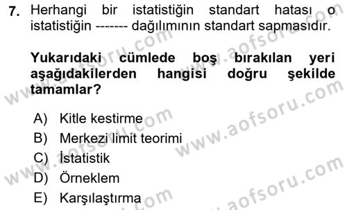 Uluslararası İlişkilerde Araştırma Yöntemleri Dersi 2018 - 2019 Yılı Yaz Okulu Sınav Soruları 7. Soru