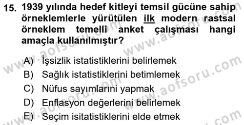 Uluslararası İlişkilerde Araştırma Yöntemleri Dersi 2020 - 2021 Yılı Yaz Okulu Sınav Soruları 15. Soru