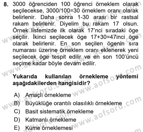 Uluslararası İlişkilerde Araştırma Yöntemleri Dersi 2020 - 2021 Yılı Yaz Okulu Sınav Soruları 8. Soru
