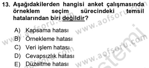 Uluslararası İlişkilerde Araştırma Yöntemleri Dersi 2021 - 2022 Yılı (Vize) Ara Sınav Soruları 13. Soru