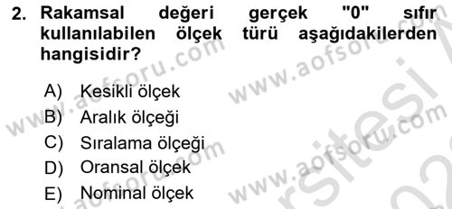 Uluslararası İlişkilerde Araştırma Yöntemleri Dersi 2021 - 2022 Yılı (Vize) Ara Sınav Soruları 2. Soru