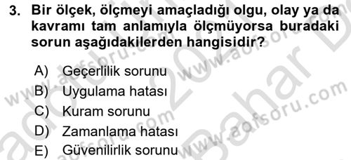 Uluslararası İlişkilerde Araştırma Yöntemleri Dersi 2021 - 2022 Yılı (Vize) Ara Sınavı 3. Soru