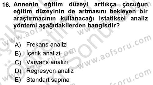 Uluslararası İlişkilerde Araştırma Yöntemleri Dersi 2021 - 2022 Yılı (Final) Dönem Sonu Sınav Soruları 16. Soru
