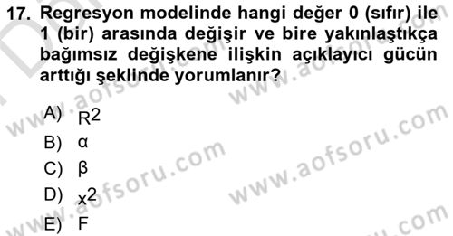 Uluslararası İlişkilerde Araştırma Yöntemleri Dersi 2021 - 2022 Yılı (Final) Dönem Sonu Sınav Soruları 17. Soru