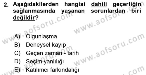 Uluslararası İlişkilerde Araştırma Yöntemleri Dersi 2021 - 2022 Yılı (Final) Dönem Sonu Sınav Soruları 2. Soru