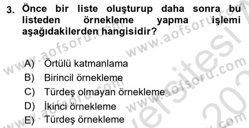 Uluslararası İlişkilerde Araştırma Yöntemleri Dersi 2021 - 2022 Yılı (Final) Dönem Sonu Sınav Soruları 3. Soru