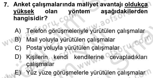 Uluslararası İlişkilerde Araştırma Yöntemleri Dersi 2021 - 2022 Yılı (Final) Dönem Sonu Sınavı 7. Soru