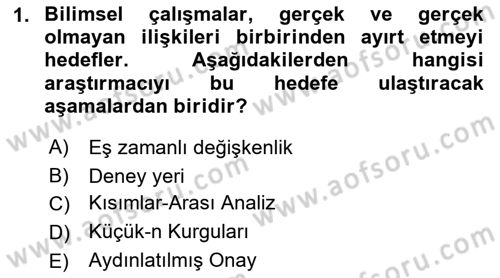 Uluslararası İlişkilerde Araştırma Yöntemleri Dersi 2021 - 2022 Yılı Yaz Okulu Sınav Soruları 1. Soru