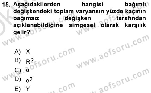 Uluslararası İlişkilerde Araştırma Yöntemleri Dersi 2021 - 2022 Yılı Yaz Okulu Sınav Soruları 15. Soru