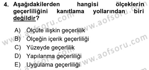 Uluslararası İlişkilerde Araştırma Yöntemleri Dersi 2021 - 2022 Yılı Yaz Okulu Sınav Soruları 4. Soru
