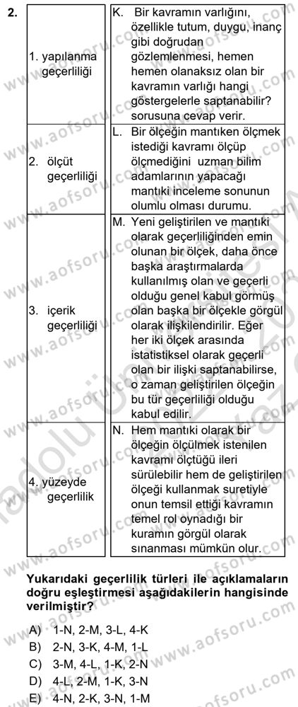 Uluslararası İlişkilerde Araştırma Yöntemleri Dersi 2022 - 2023 Yılı Yaz Okulu Sınav Soruları 2. Soru