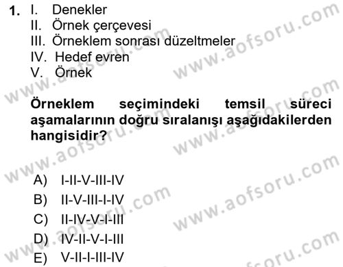 Uluslararası İlişkilerde Araştırma Yöntemleri Dersi 2023 - 2024 Yılı (Final) Dönem Sonu Sınav Soruları 1. Soru