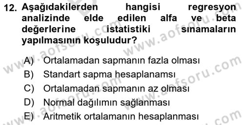 Uluslararası İlişkilerde Araştırma Yöntemleri Dersi 2023 - 2024 Yılı (Final) Dönem Sonu Sınav Soruları 12. Soru