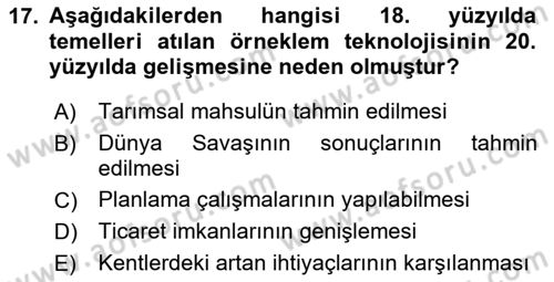 Uluslararası İlişkilerde Araştırma Yöntemleri Dersi 2023 - 2024 Yılı (Final) Dönem Sonu Sınav Soruları 17. Soru