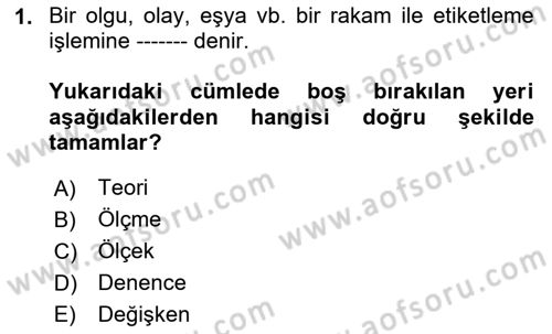 Uluslararası İlişkilerde Araştırma Yöntemleri Dersi 2023 - 2024 Yılı Yaz Okulu Sınav Soruları 1. Soru