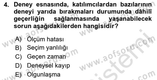 Uluslararası İlişkilerde Araştırma Yöntemleri Dersi 2023 - 2024 Yılı Yaz Okulu Sınav Soruları 4. Soru