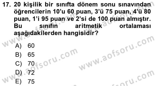 Uluslararası İlişkilerde Araştırma Yöntemleri Dersi 2024 - 2025 Yılı (Final) Dönem Sonu Sınav Soruları 17. Soru